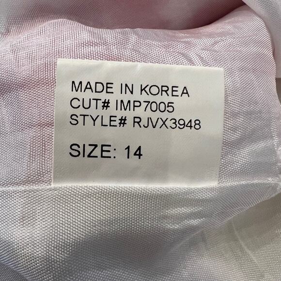 David Meister Fluted Embossed Cotton Skirt Floral Red Yellow Poppies Size 14 - Picture 8 of 10